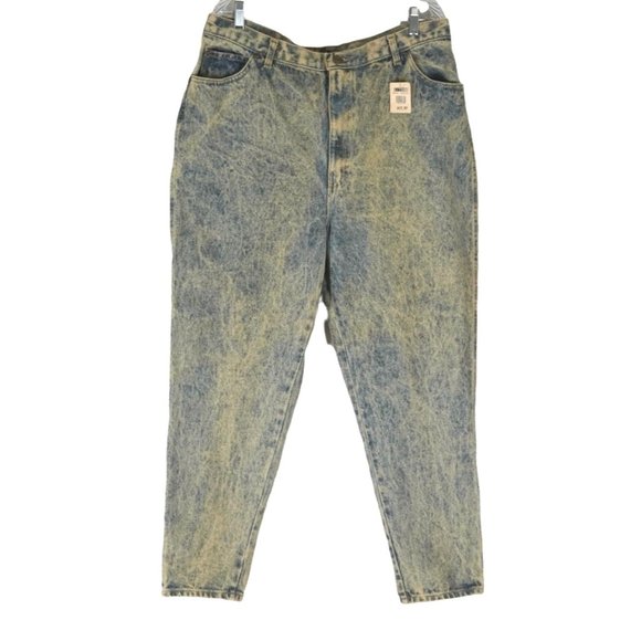 Vintage PS Gitano Acid Washed Jeans NOS Womens Size 22W Curvy High Waist Rise - Picture 1 of 12
